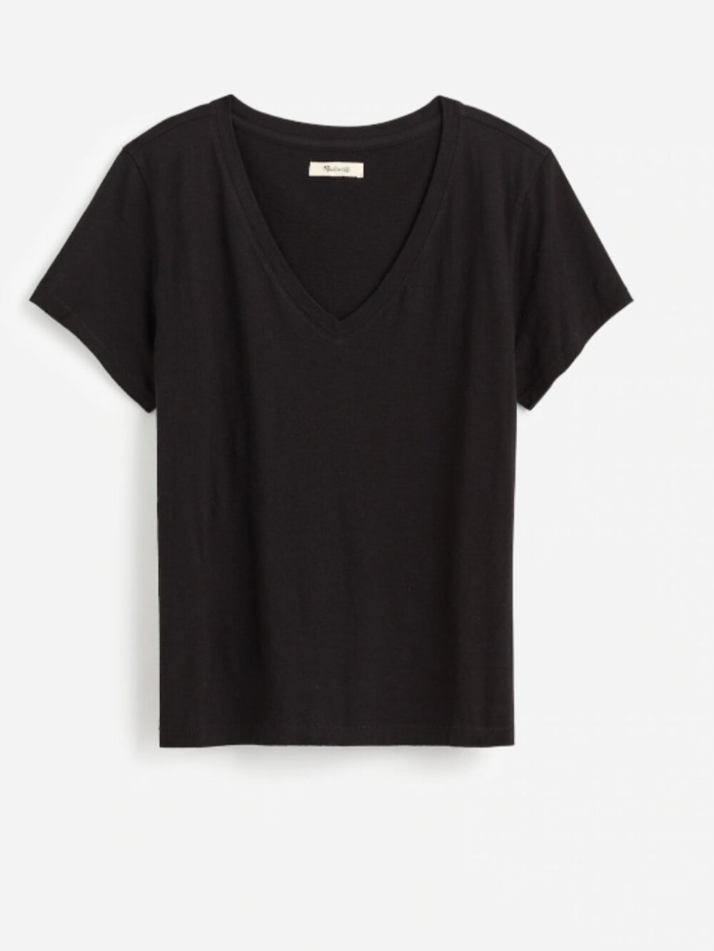 Madewell The Easy Crop V-Neck Tee in Soft Slub